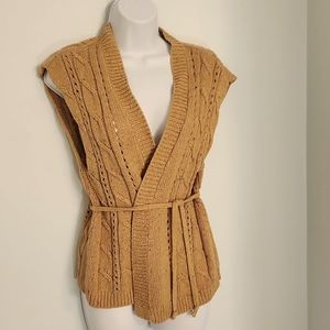 Christopher and Banks petite sweater vest with tie at waist.  Sz petite large.